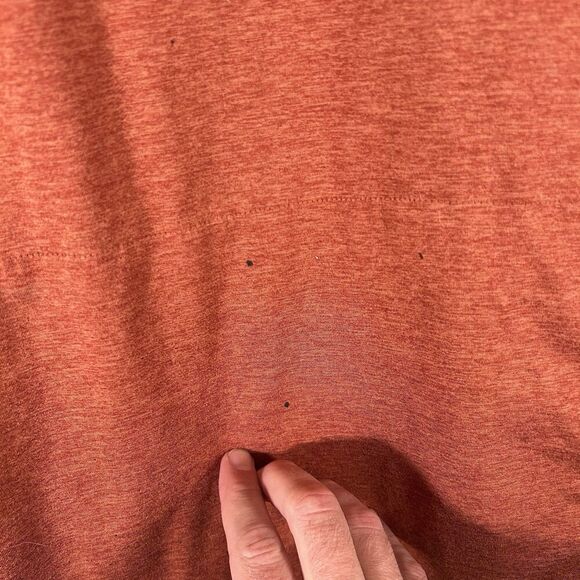 01.algo Performance Hoodie Men's Large Orange Heathered Long Sleeve Pullover - Picture 5 of 9